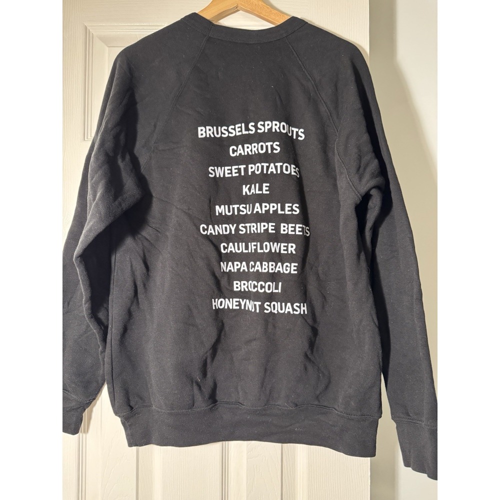 Dig Inn Black Crewneck Sweatshirt Sz L Unisex Employee Team Member Vegetables